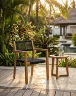 Ivorine Teak Rope Chair