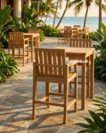 Whitethorn Teak Bar Chair