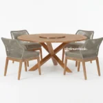 Wychwood Round Teak Dining Set