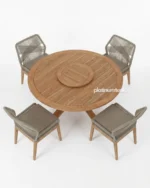 Wychwood Round Teak Dining Set