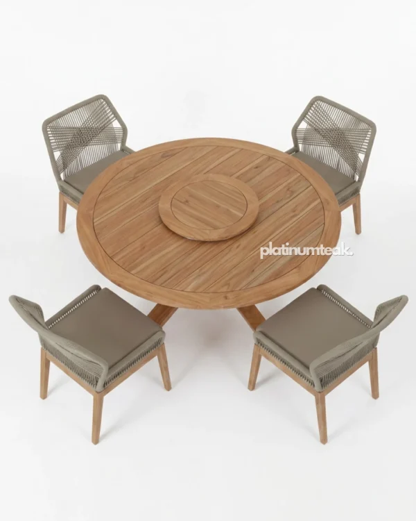 Wychwood Round Teak Dining Set