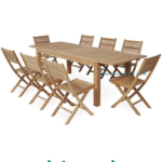 Solara Teak Classic Dining Set 8 Chairs
