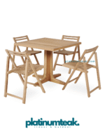 Square Teak Serenity Set 4 Chairs