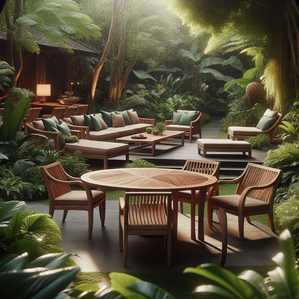 Outdoor teak garden furniture made of Indonesian teak wood