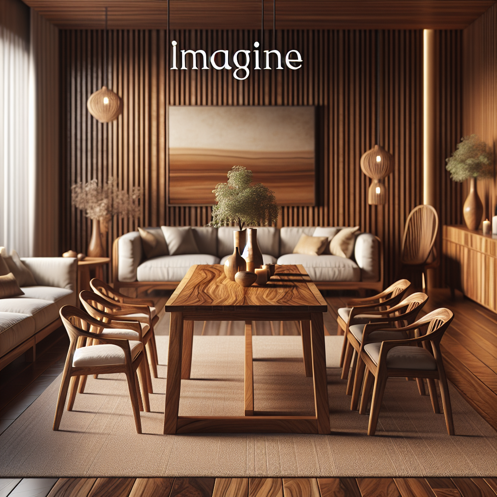 Beautiful teak wood dining table and chairs from Indonesia