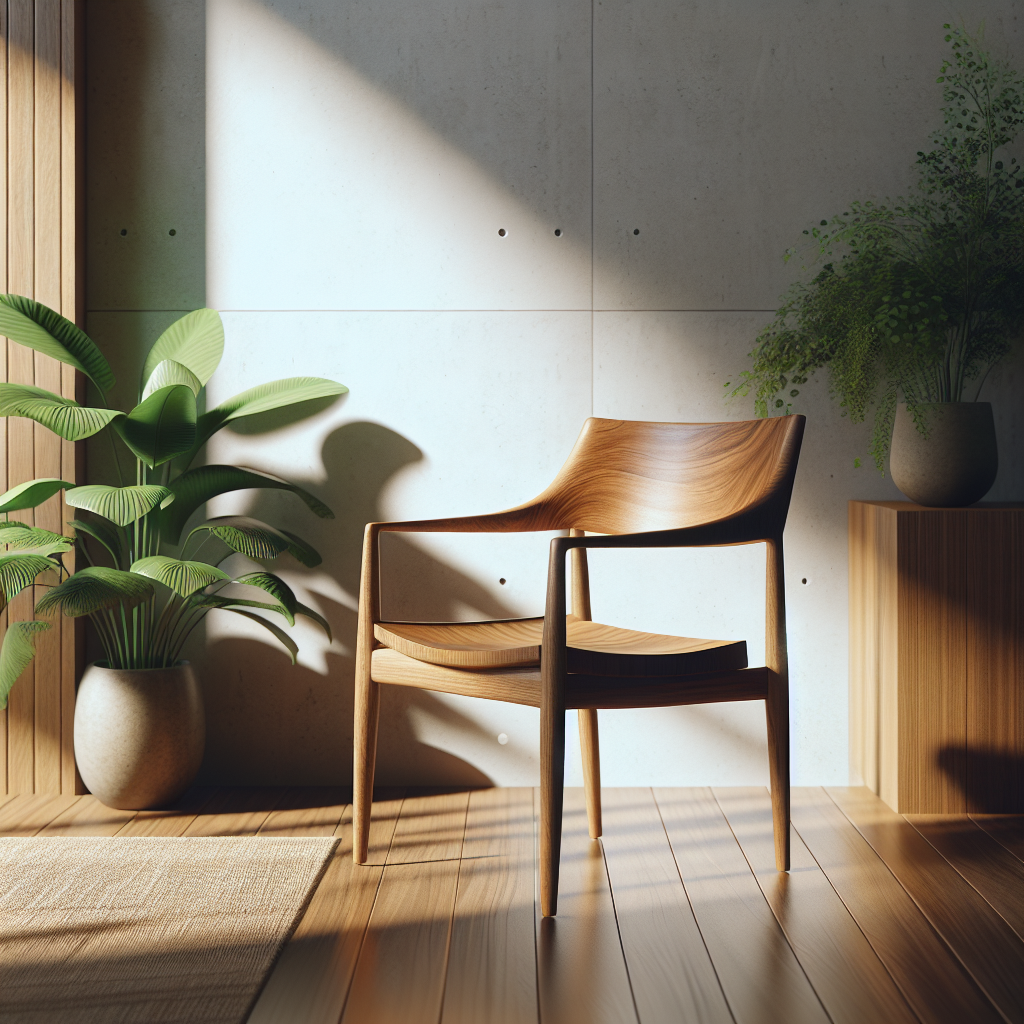 Beautiful Indonesian teak wood furniture with natural grain patterns