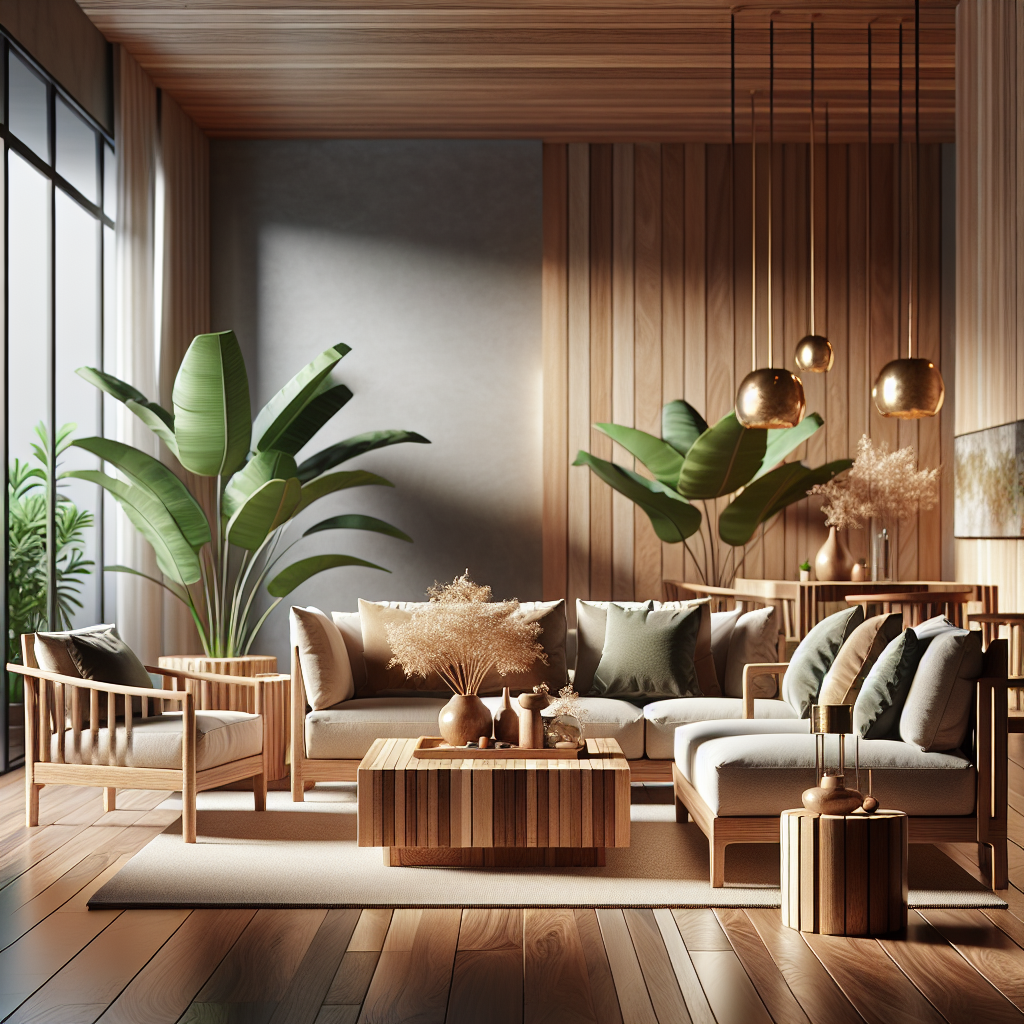 Indoor living room furniture made of Indonesian teak wood
