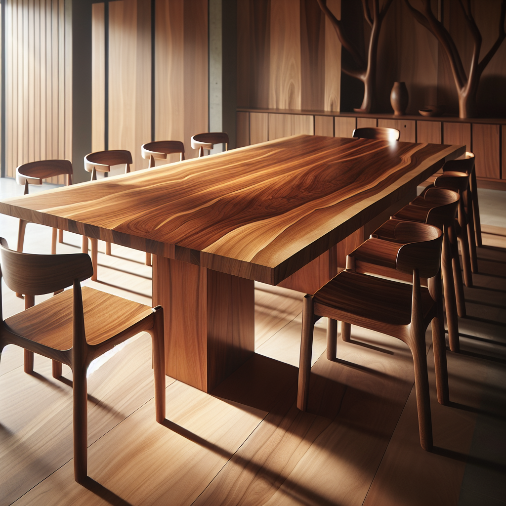 Teak wood dining table and chairs from Indonesia