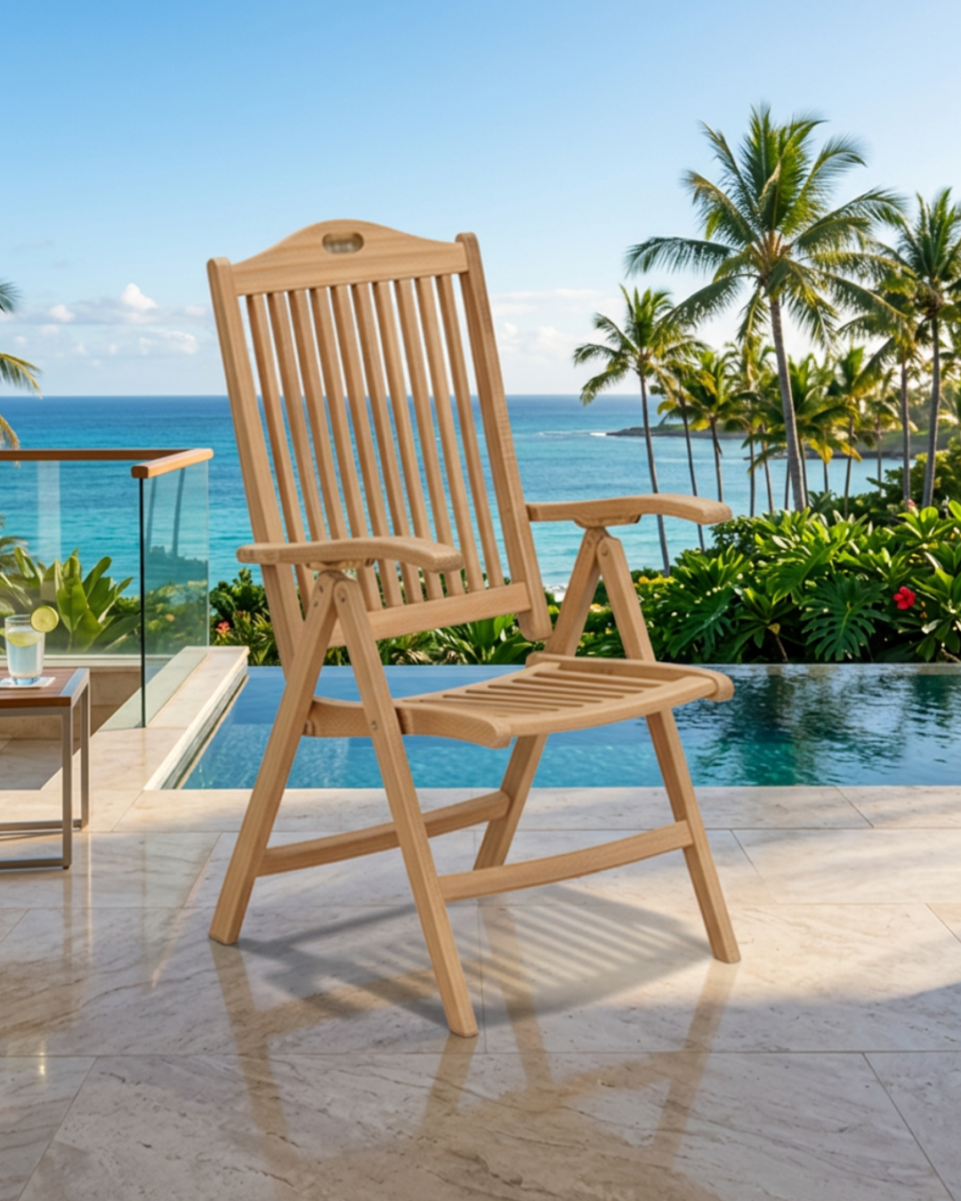 Kalyra Teak Reclining Chair